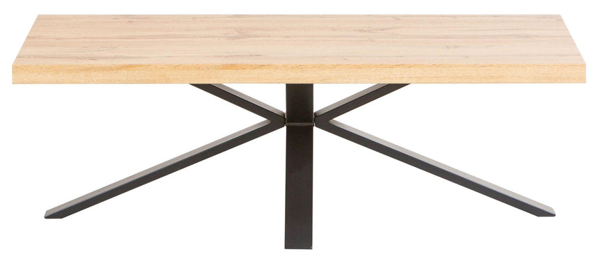 Ezra Oak Coffee Table with Black Spider Legs-6