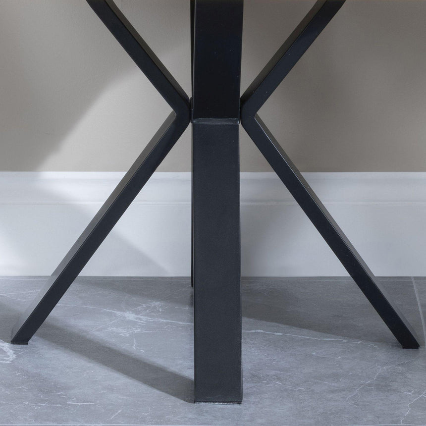 Ezra Oak Square End Table with Black Spider Legs-5