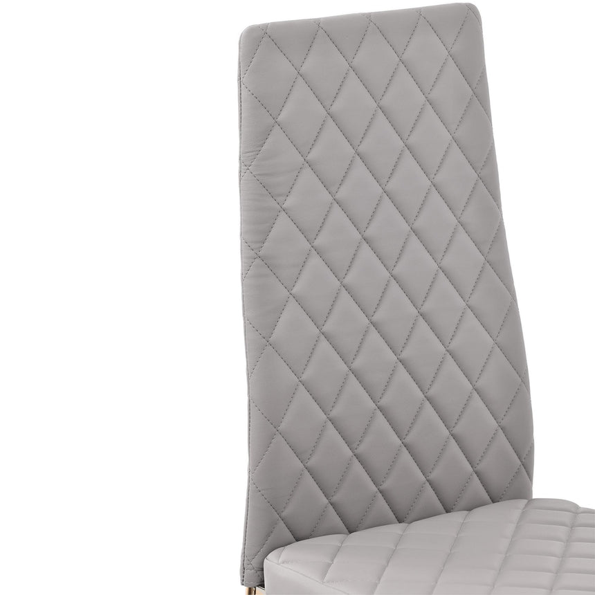 Clearance - Metro Dining Chairs in Beige Colour Leather and Chrome Metal Legs-12