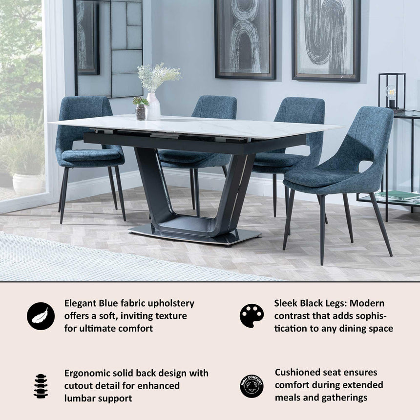 Peyton Blue Fabric Dining Chair with Black Legs-4