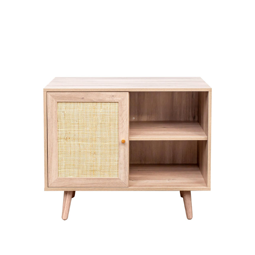 Ferrero Natural and Woven Rattan 1 Door Cabinet-4