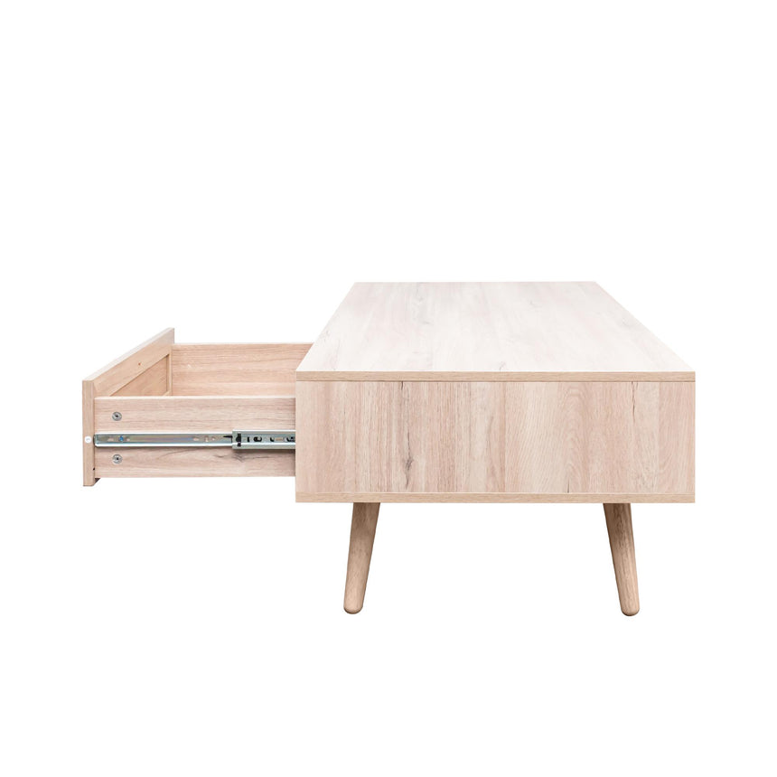 Clearance - Ferrero Natural and Woven Rattan 1 Drawer Coffee Table-7