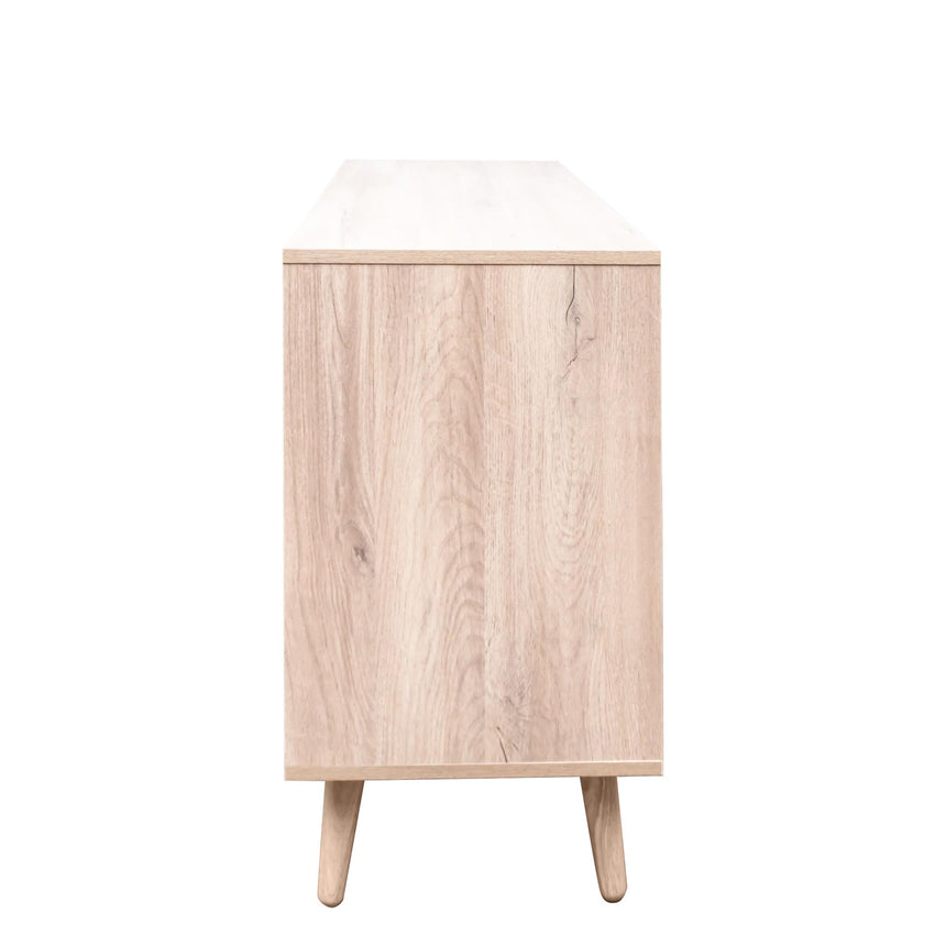 Clearance - Ferrero Natural and Woven Rattan 3 Door Medium Sideboard - 120cm-9