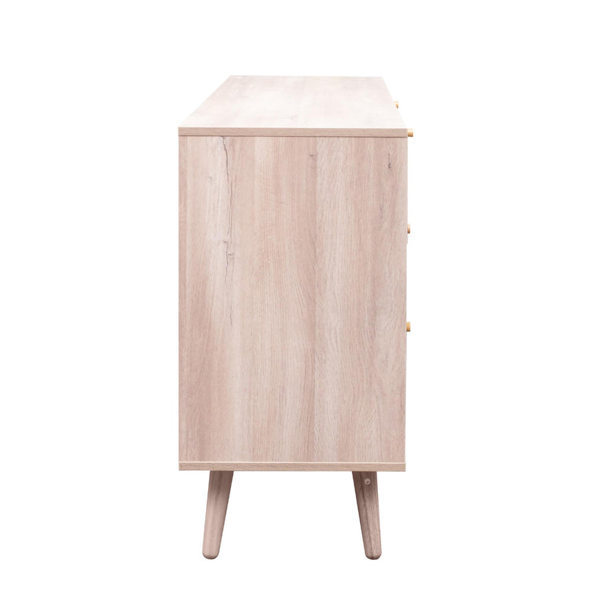 Clearance - Ferrero Natural and Woven Rattan 6 Drawer Wide Chest-8