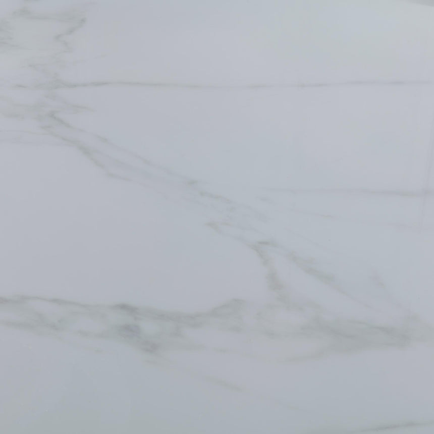 Milan 6 Seater White Marble Dining Table - Sizes Available-5