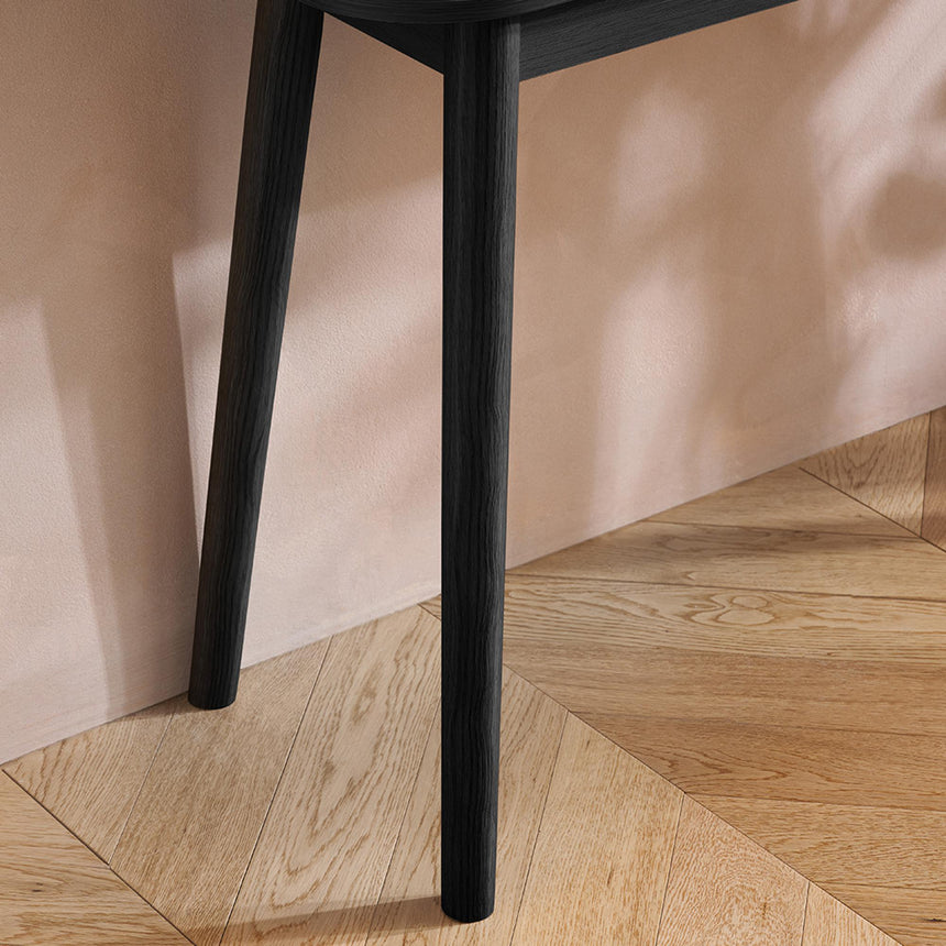 Axel Black Fluted Curved Console Table-6