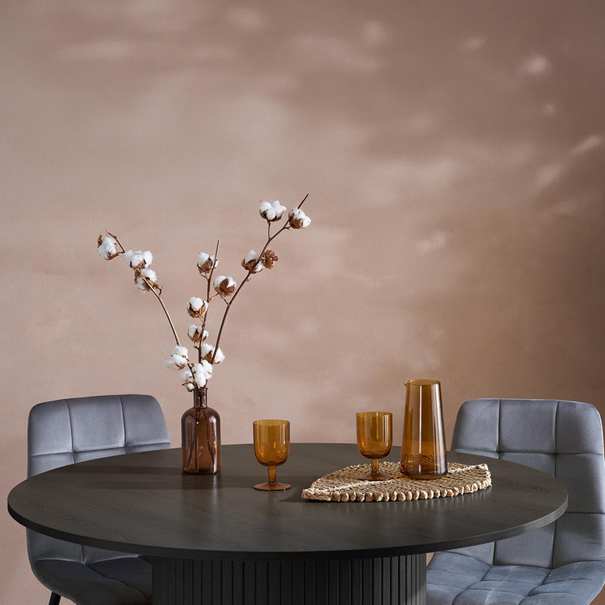 Axel Black Fluted 4 Seater Round Dining Table-2