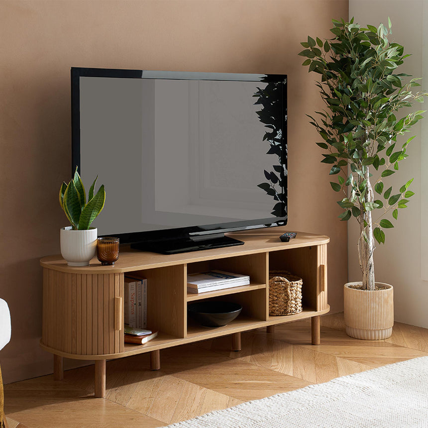 Axel Oak Fluted Curved 140cm TV Unit-2