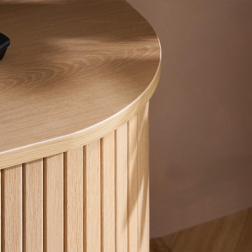 Axel Oak Fluted Curved 140cm TV Unit-5