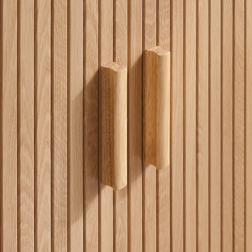 Axel Oak Fluted 2 Door Large Curved Sideboard - 160cm-4