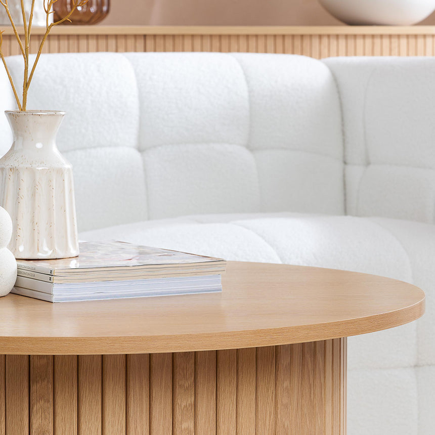 Axel Oak Fluted Round Coffee Table-3