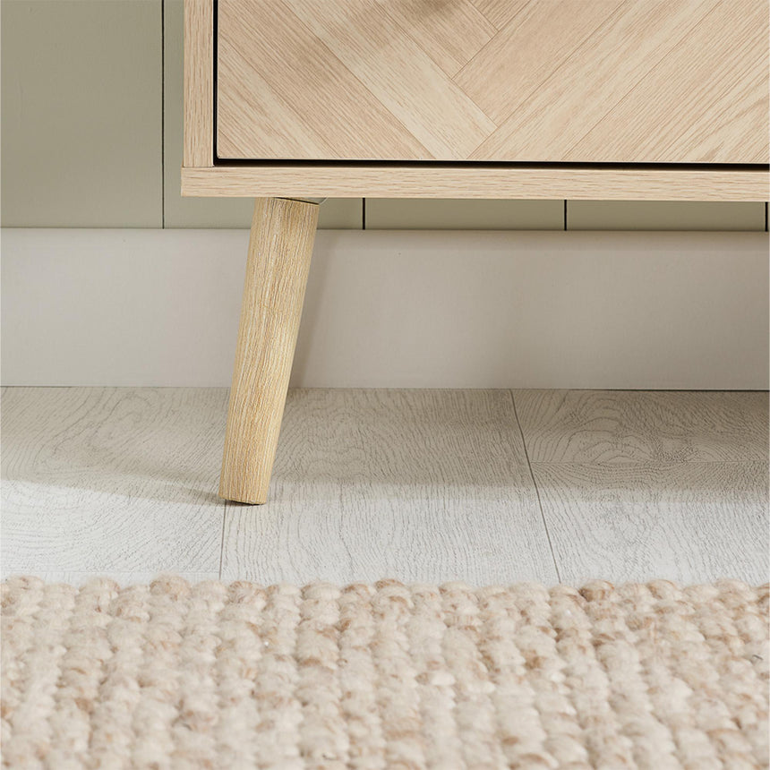 Herringford Oak 6 Drawer Wide Chest-4