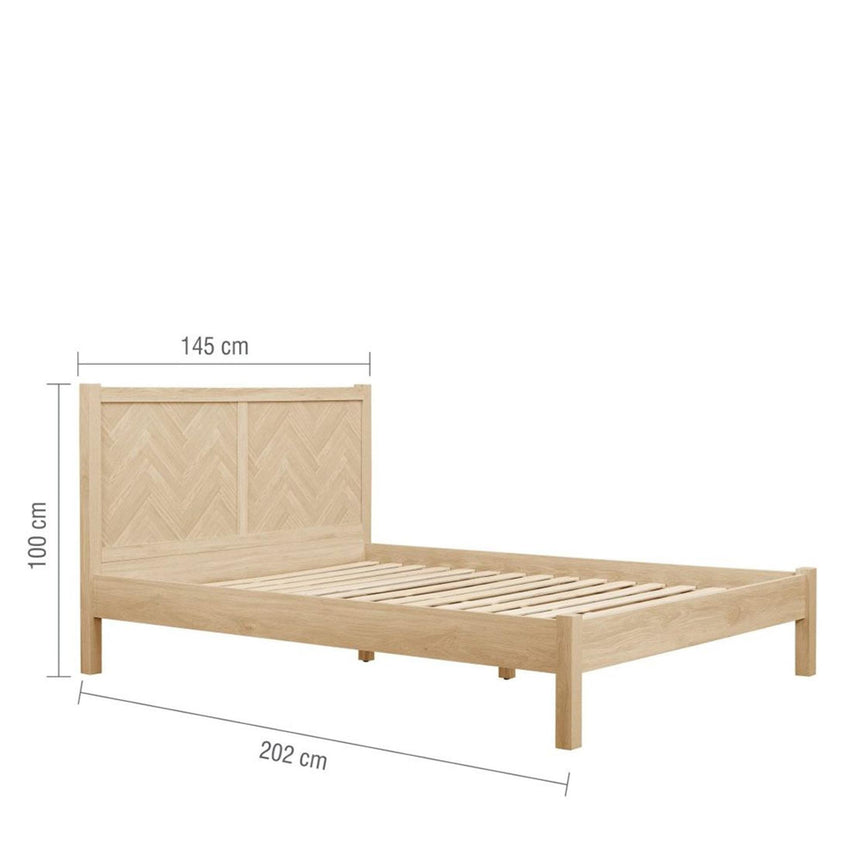 Herringford Oak Bed - Sizes Available-5