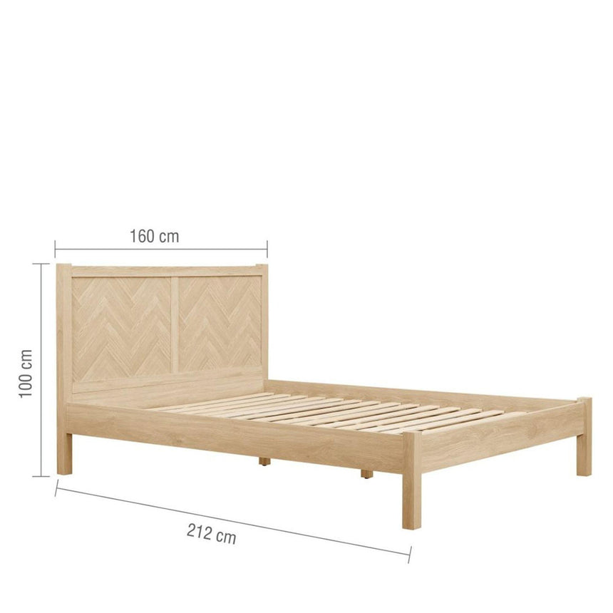 Herringford Oak Bed - Sizes Available-6