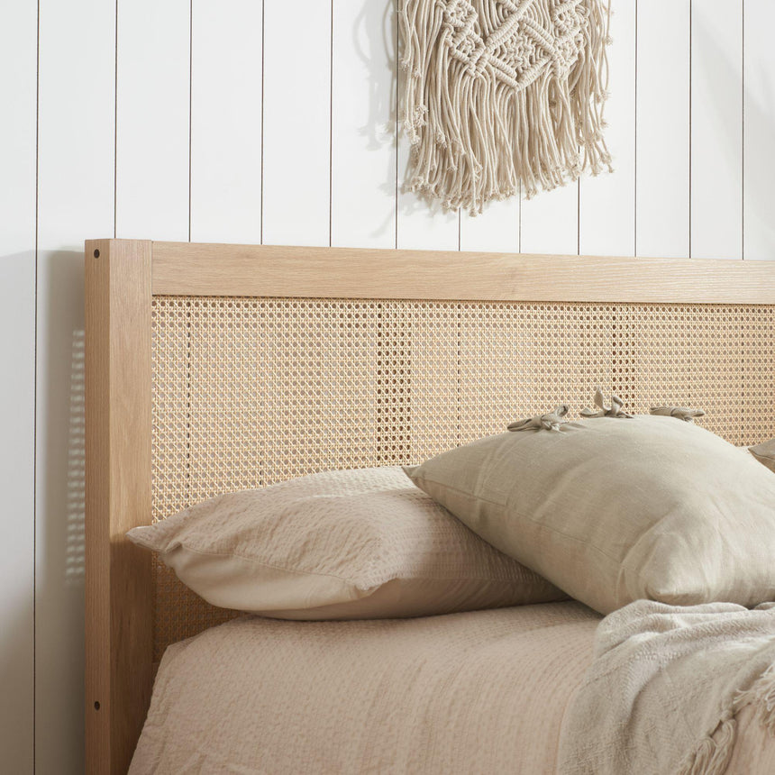 Croxley Oak and Rattan Ottoman Storage Bed - Sizes Available-3