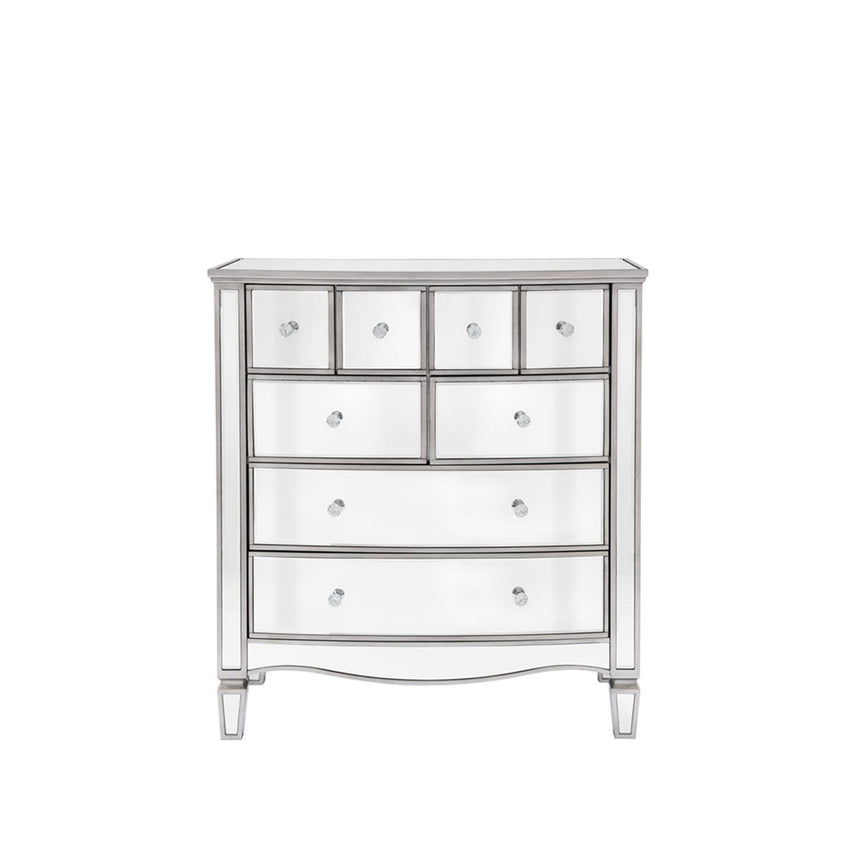 Elysee Mirrored Glass Multi Drawer Chest-2