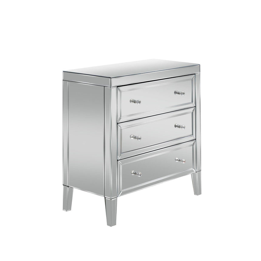 Valencia Mirrored 3 Drawer Small Chest-2