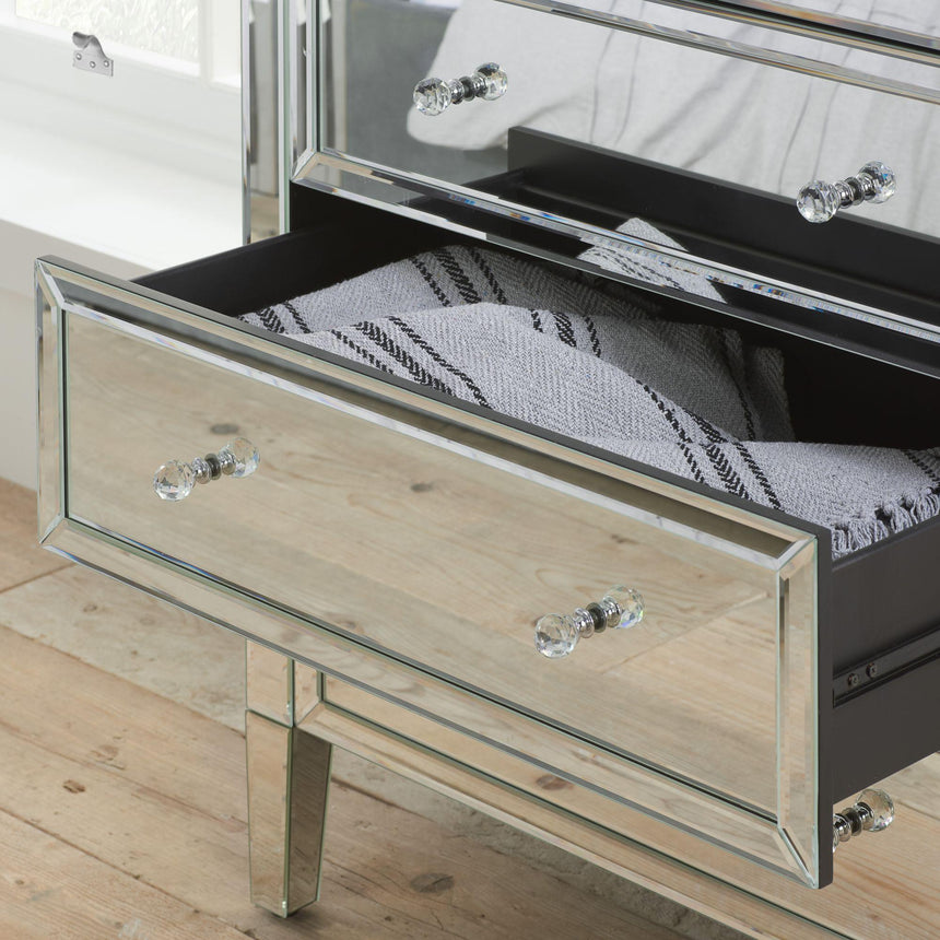 Valencia Mirrored 3 Drawer Small Chest-3