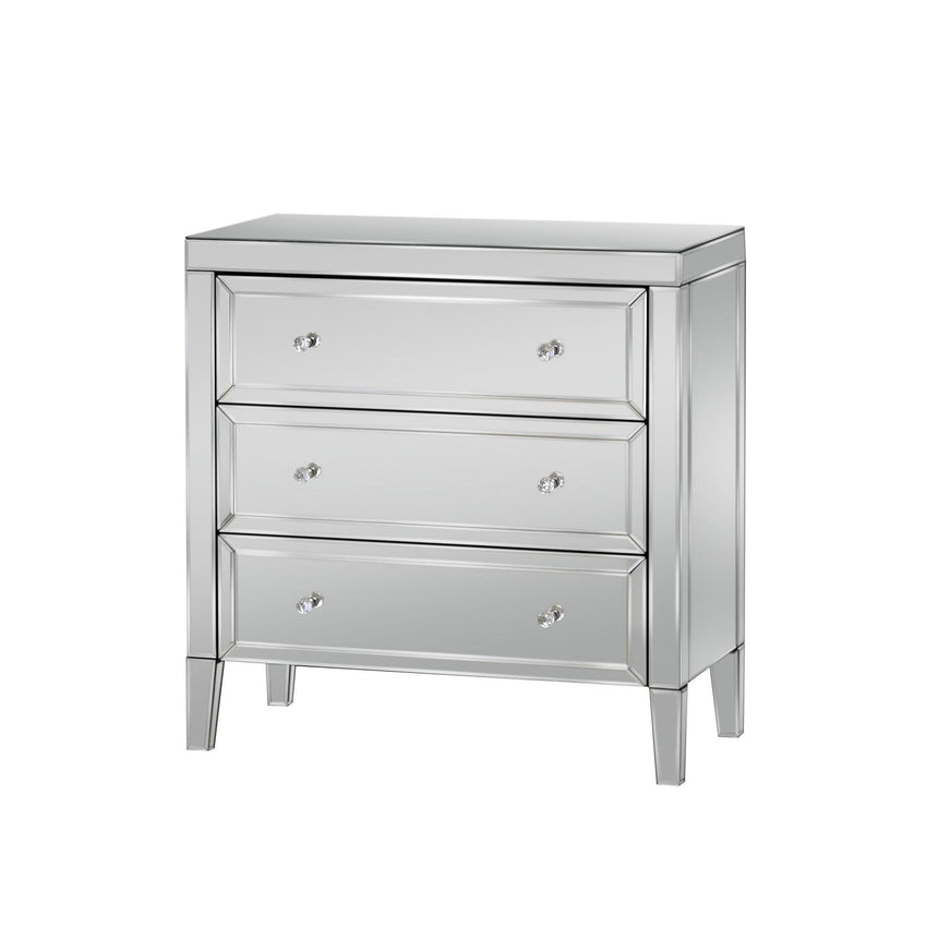 Valencia Mirrored 3 Drawer Small Chest-4