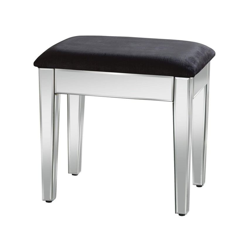 Valencia Mirrored Padded Dressing Stool-4