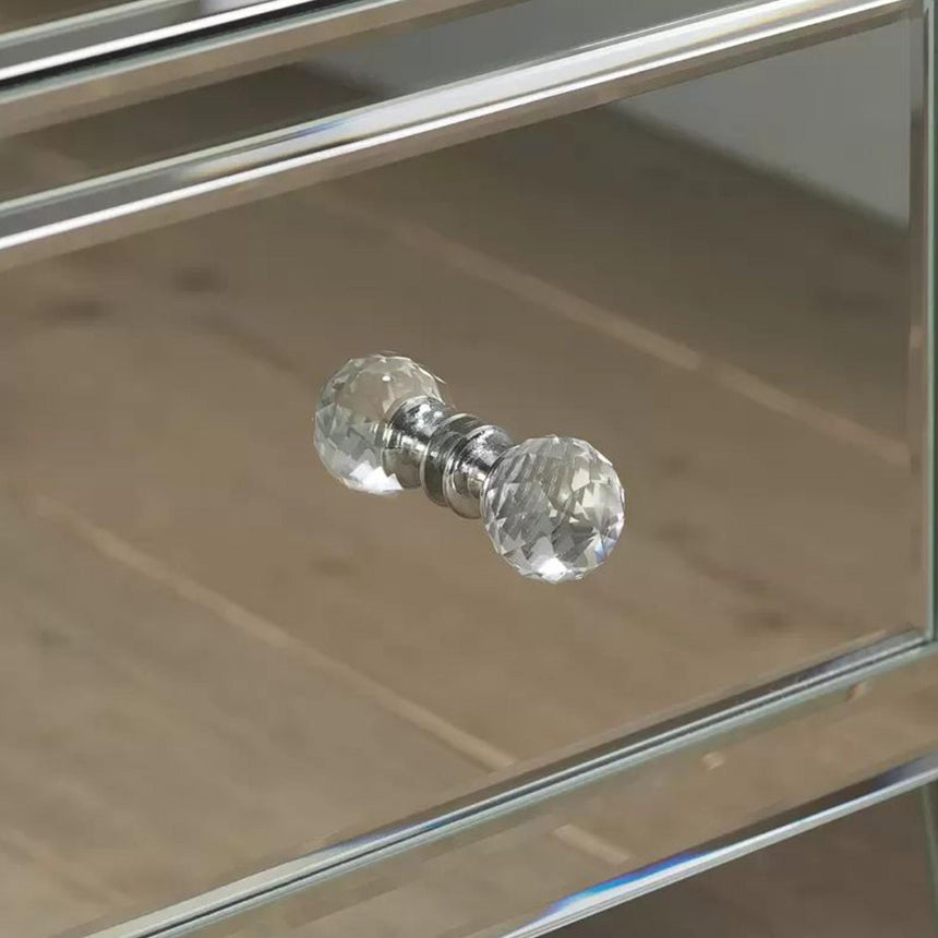 Valencia Mirrored 3 Drawer Bedside Cabinet-4