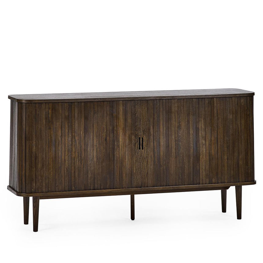 Tambour Dark Oak Ribbed 2 Door Large Sideboard - 160cm-4