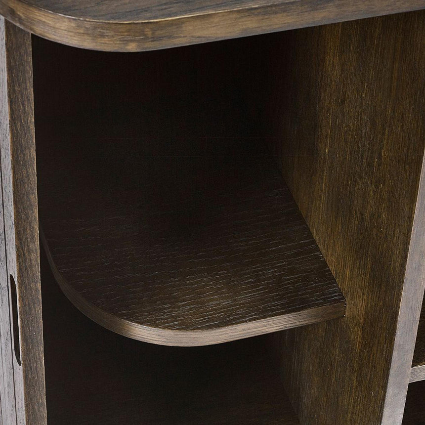 Tambour Dark Oak Ribbed 2 Door Large Sideboard - 160cm-5