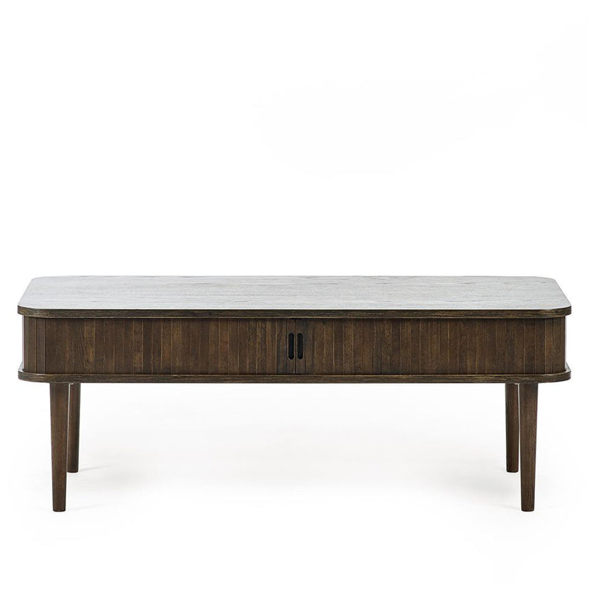 Tambour Dark Oak Ribbed Coffee Table-3