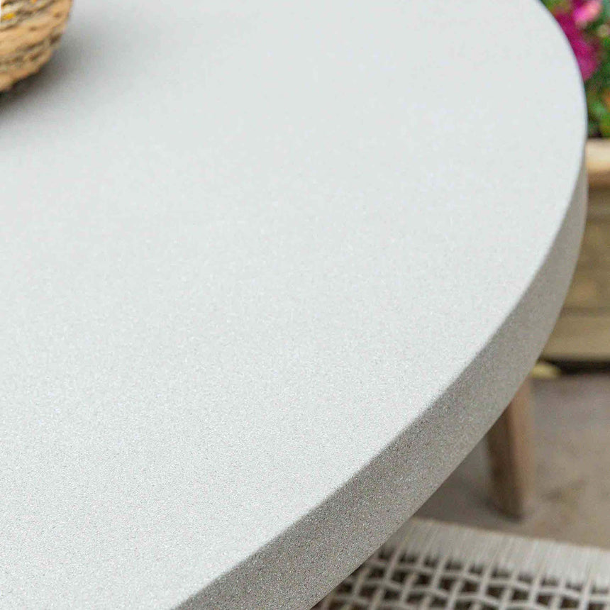 Burford Outdoor Round Dining Table 120cm in Grey Faux Concreate-6