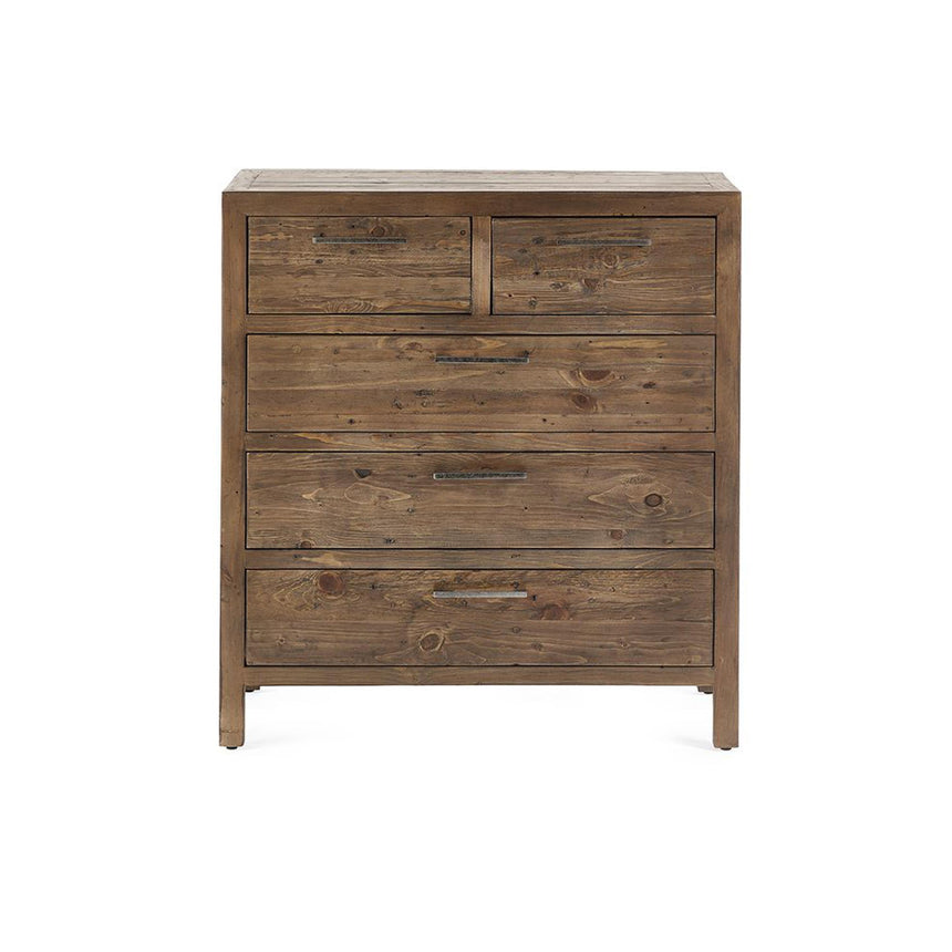 Heritage Reclaimed Pine 3+2 Drawer Chest-3