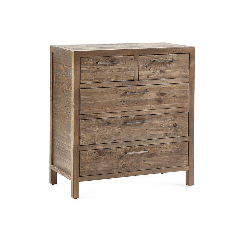 Heritage Reclaimed Pine 3+2 Drawer Chest-4