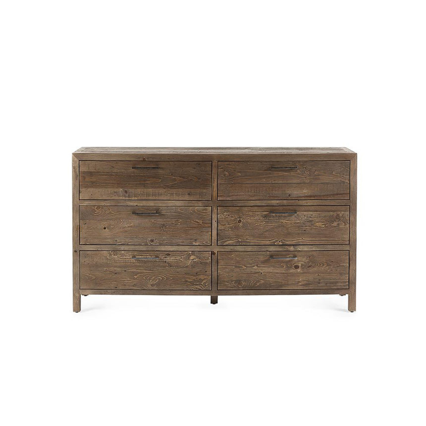 Heritage Reclaimed Pine 6 Drawer Wide Chest-3