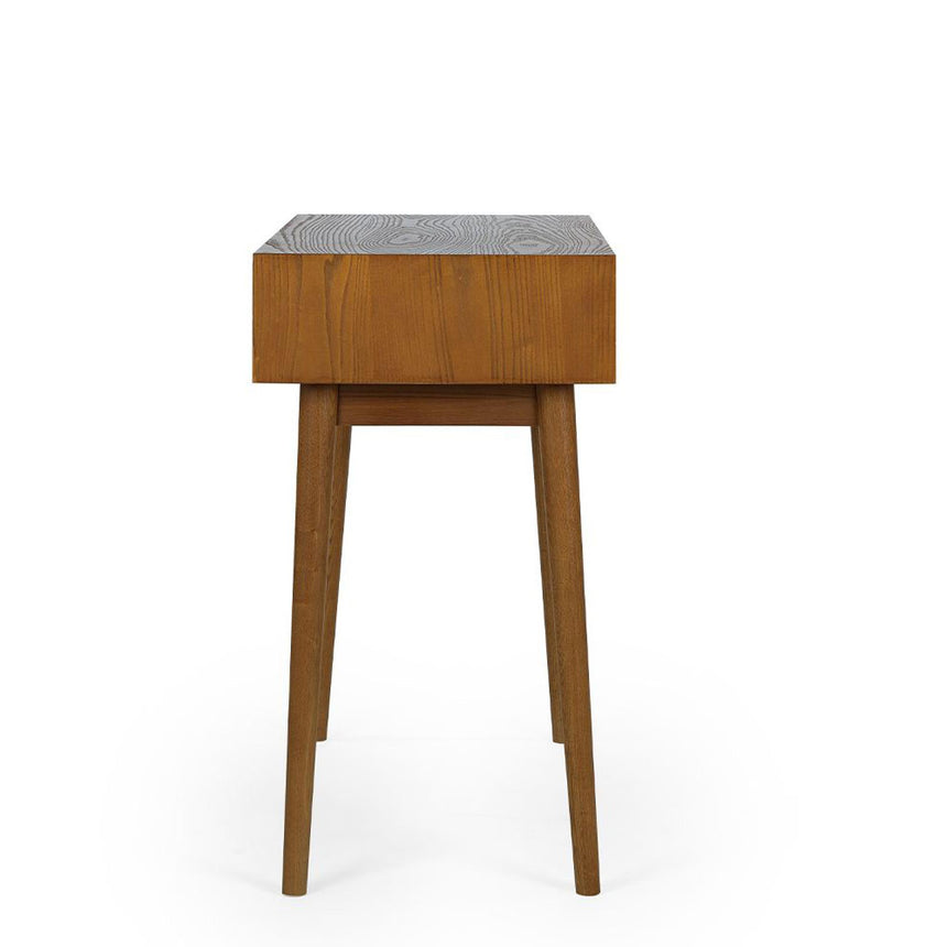 Lowry Cherry Wood Retro Style 2 Drawer Writing Desk-5