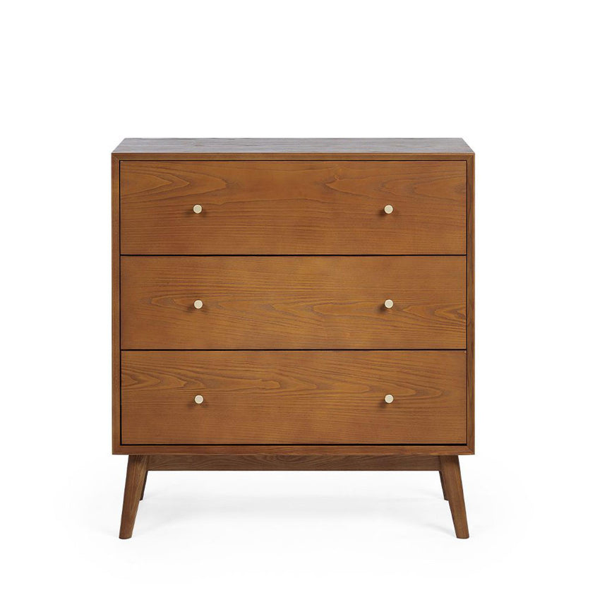 Lowry Cherry Wood Retro Style 3 Drawer Small Chest-3