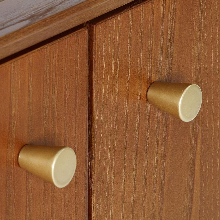 Lowry Cherry Wood Retro Style 70cm Compact 2 Door Sideboard-6