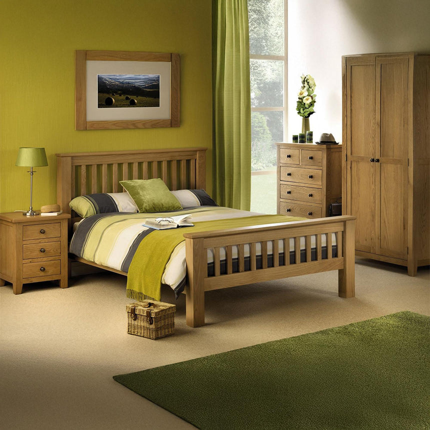Marlborough Oak 1 Drawer Bedside Cabinet-3
