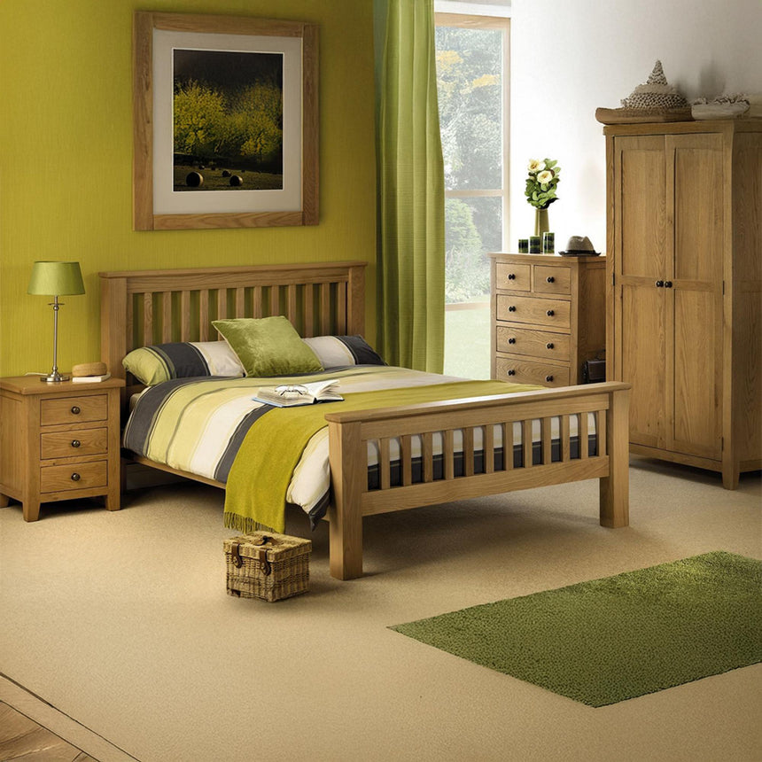 Marlborough Oak 2 Door 2 Drawer Double Wardrobe-4