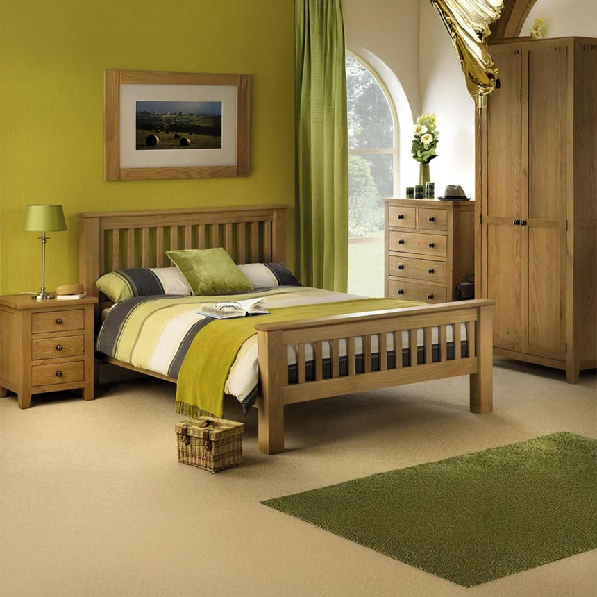 Marlborough Oak Rectangular Wall Mirror-3