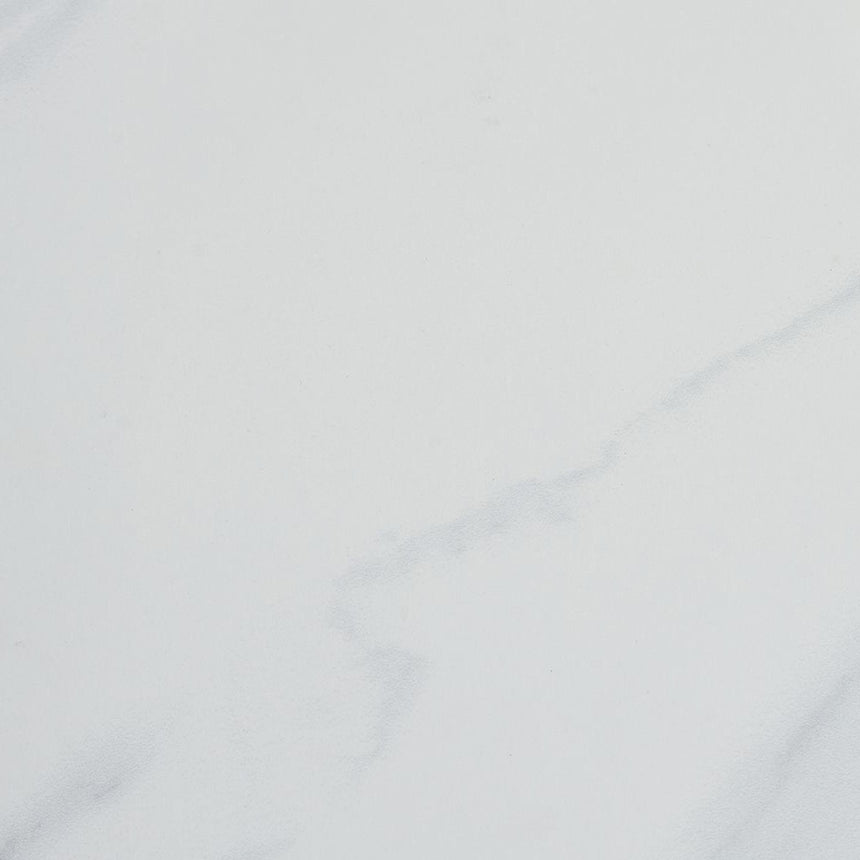 Louis White Ceramic Top 6 Seater Dining Table - Black Fluted Base-7