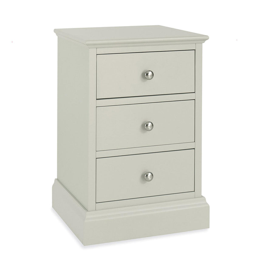 Bentley Designs Ashby Soft Grey 3 Drawer Bedside Cabinet-2