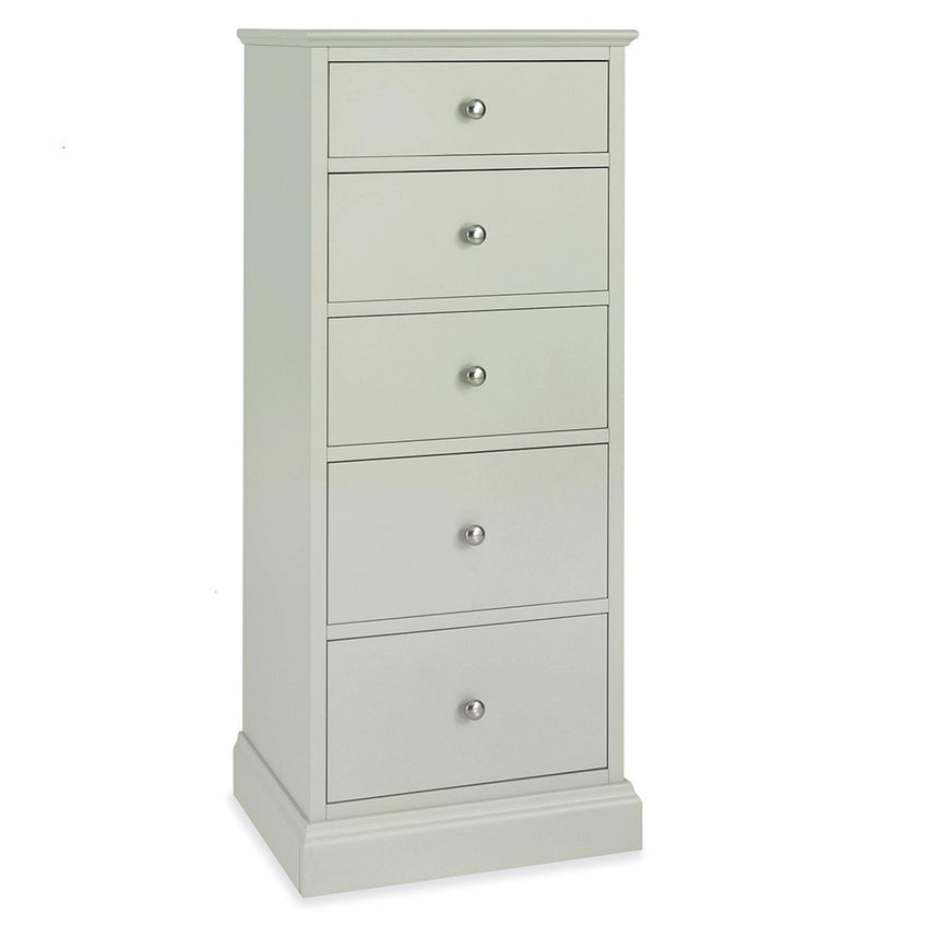 Bentley Designs Ashby Soft Grey 5 Drawer Tall Chest-2