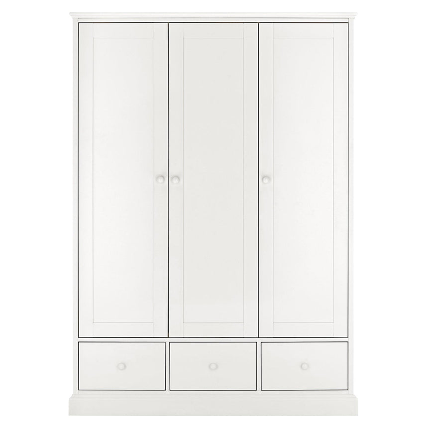 Bentley Designs Ashby White 3 Door Combi Wardrobe-4