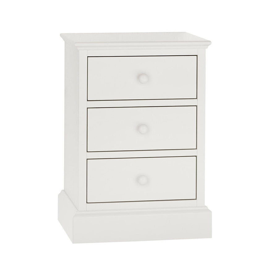 Bentley Designs Ashby White 3 Drawer Bedside Cabinet-2
