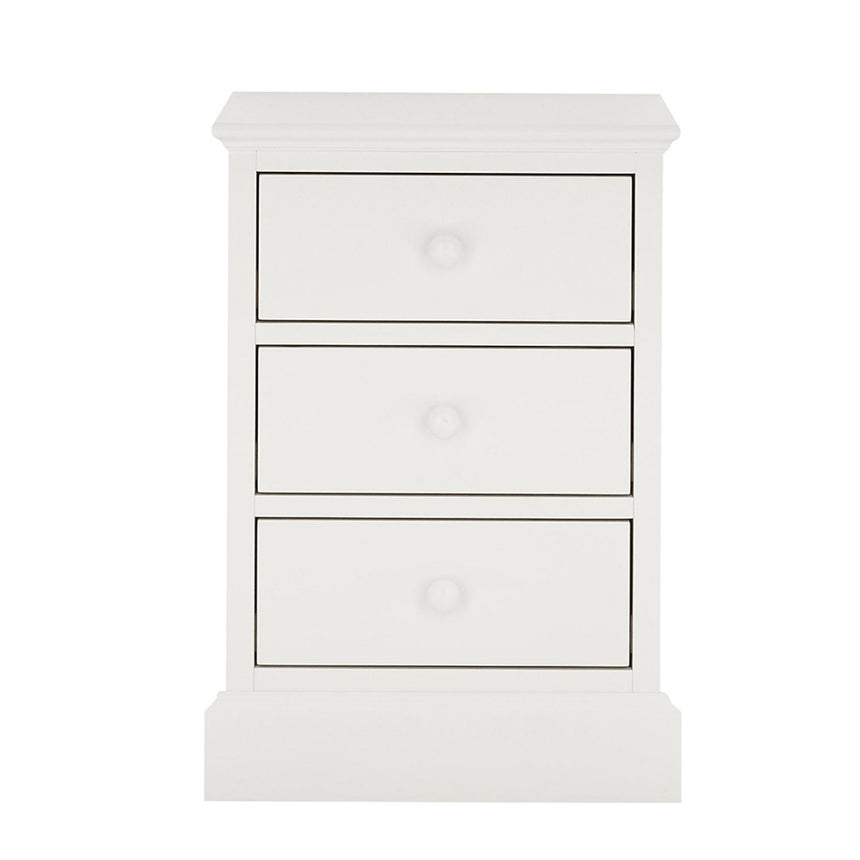 Bentley Designs Ashby White 3 Drawer Bedside Cabinet-3