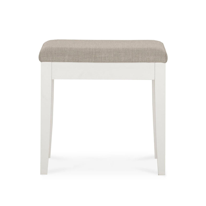 Bentley Designs Ashby White Pebble Grey Fabric Stool-3