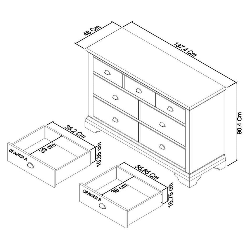 Bentley Designs Hampstead Two Tone 3+4 Drawer Chest-2