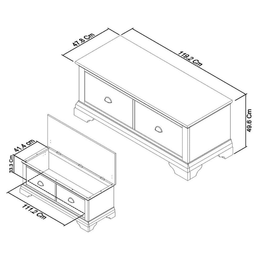 Bentley Designs Hampstead Two Tone Blanket Box-3