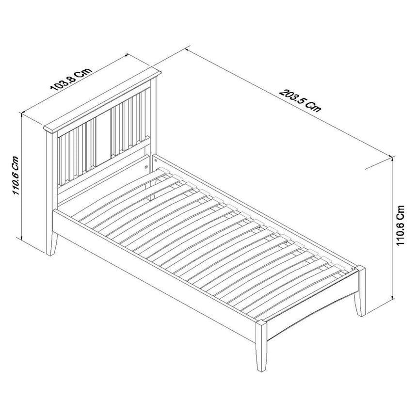 Bentley Designs Hampstead White Bedstead Comes in 3ft Single, 4ft 6in Double and 5ft King Size-3