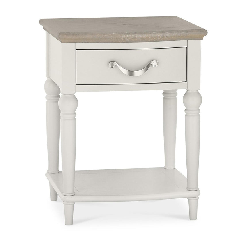 Bentley Designs Montreux Grey Washed Oak and Soft Grey 1 Drawer Bedside Cabinet-4