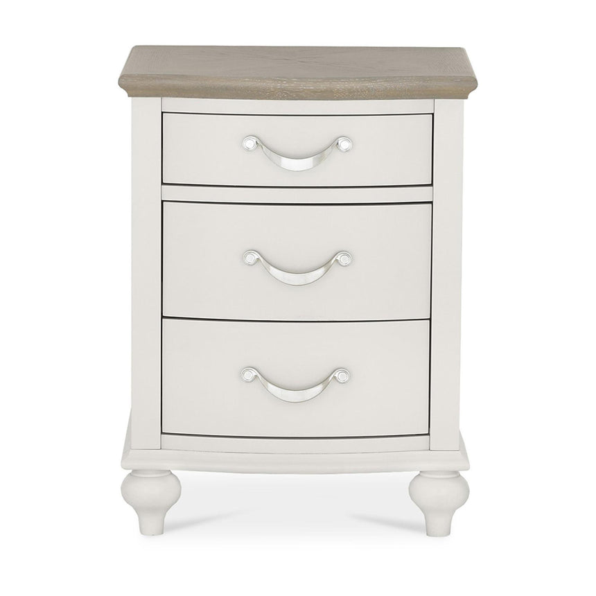 Bentley Designs Montreux Grey Washed Oak and Soft Grey 3 Drawer Bedside Cabinet-5